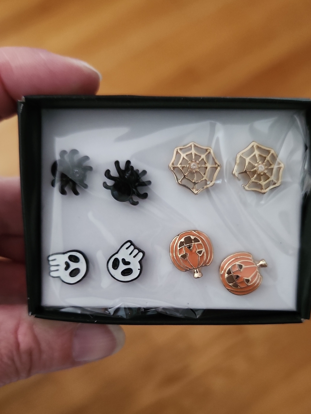 Halloween Earring Set — Black, White, Orange, Gold